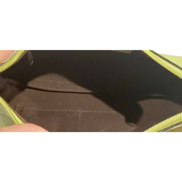 Vintage Kenneth Cole Satchel Women's Lime Green Leather Handbag Classic Rare - Picture 7 of 12